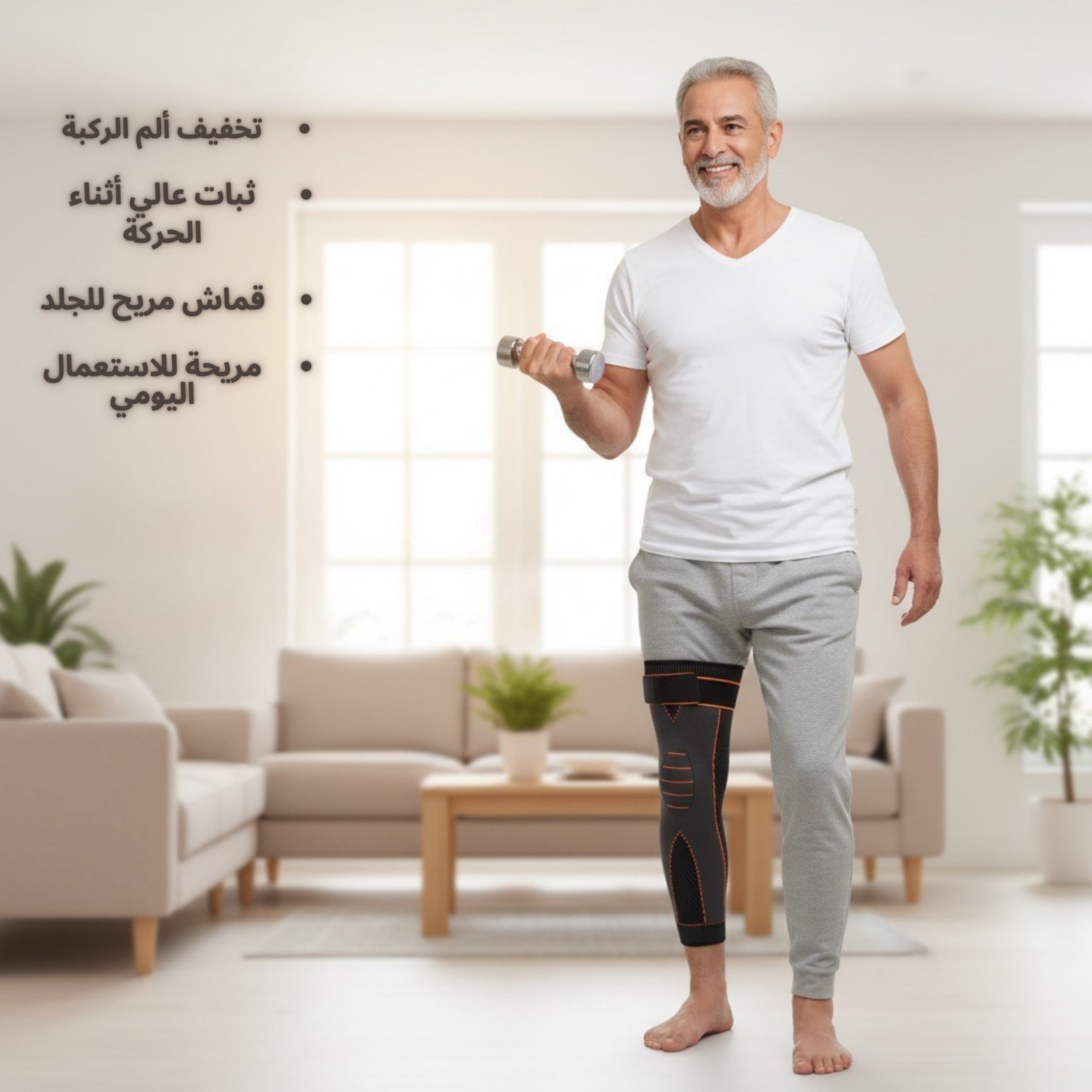 دعامة الركبة لتخفيف الألم ودعم المفصل